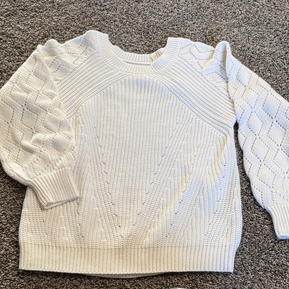 Elegant Cream Knit Sweater